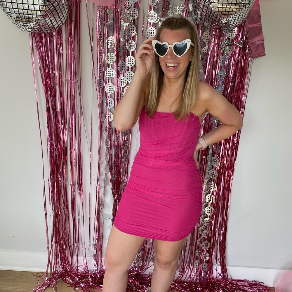 Forever21 Bustier Mesh Tube Mini Dress